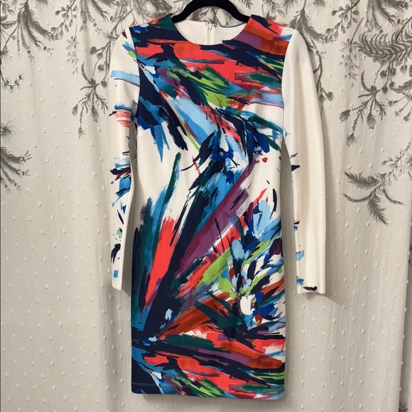 Maia Dresses & Skirts - Vibrant Long Sleeve Dress with Abstract Print